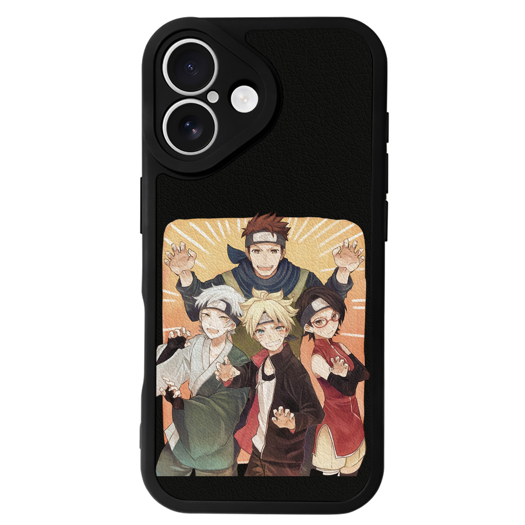 （画像用） NARUTO -ナルト- うちは サラダ Uchiha Sarada 【iPhone 16シリーズ対応】シリコンスマホケース（レザー調） 材質：シリコン